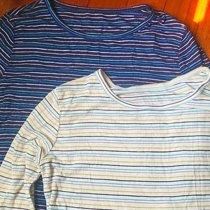 Kohls Brand So Striped Long Sleeves Baby Tees with Lettuce Trim